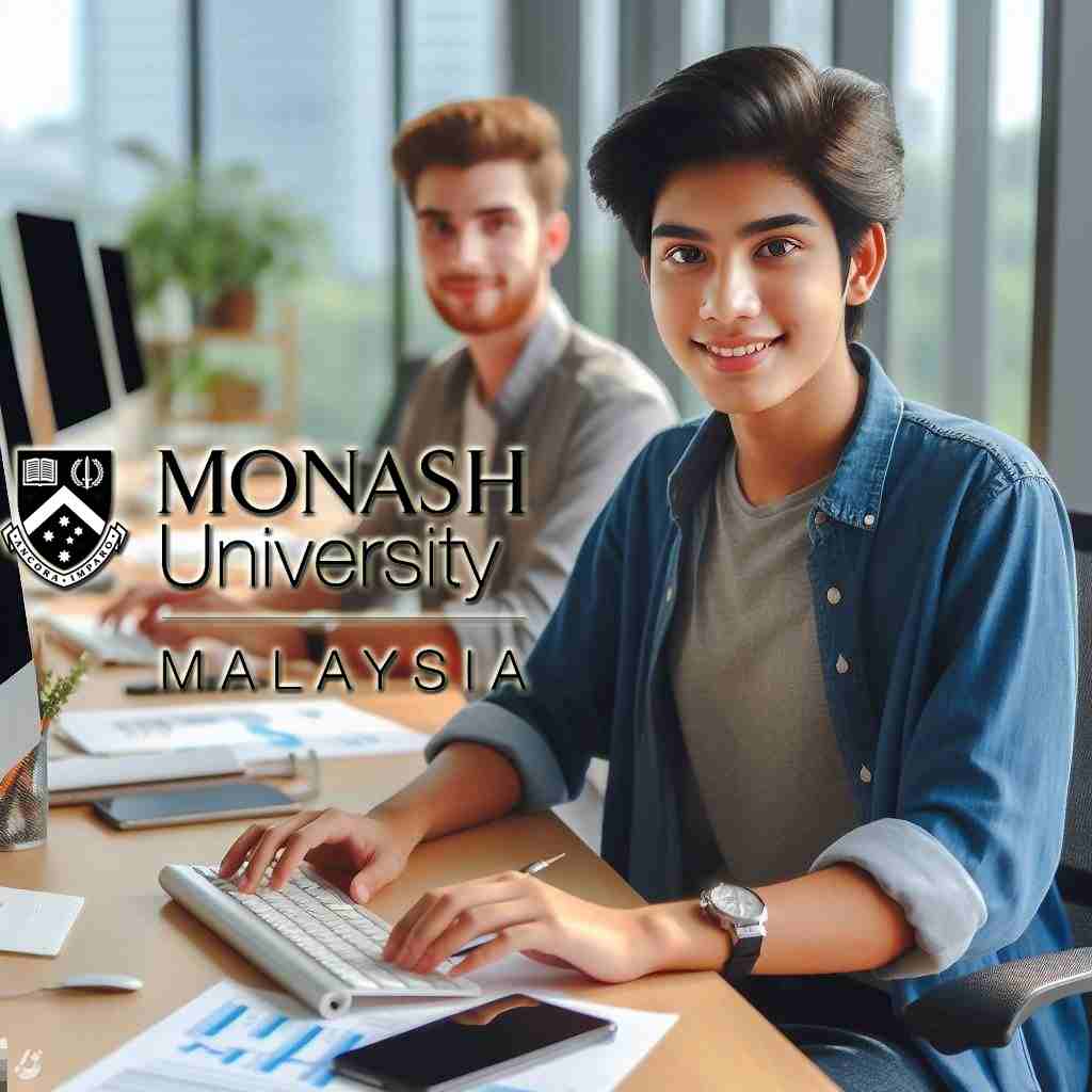 Students studying for the bachelor of science in electronics engineering in Monash Malaysia (illustration)