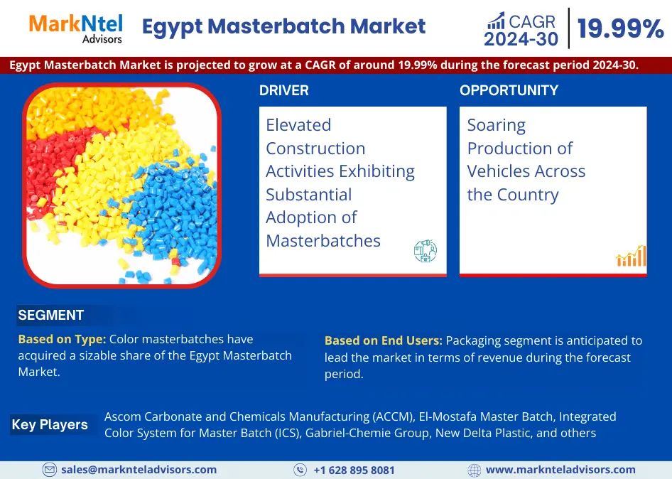Egypt Masterbatch Market Analysis  Competitive Landscape, Growth Factors, Revenue from 2024-2030